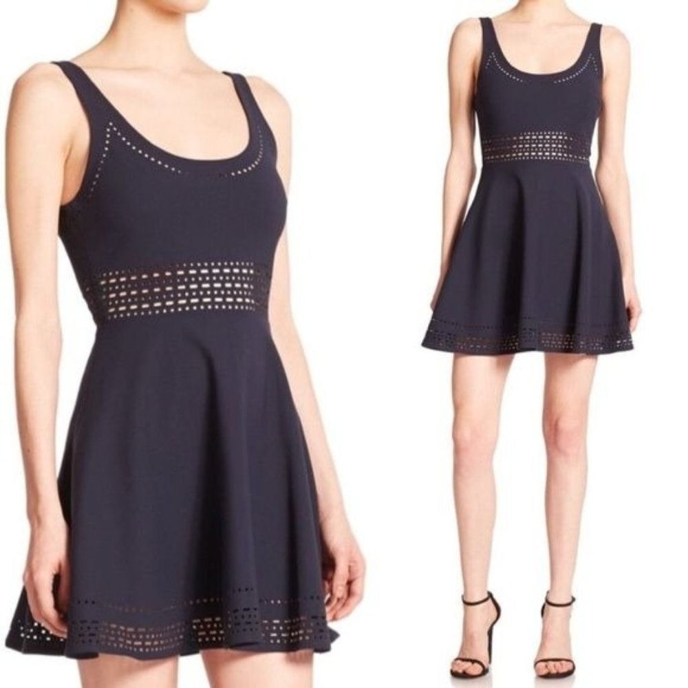Elizabeth and James Kenton Laser Cut Sleeveless Fit and Flare Dress, Size 6